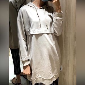 Thin Beige Hoodie Modest